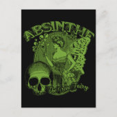Absinthe Green Fairy Lady Briefkaart (Voorkant)