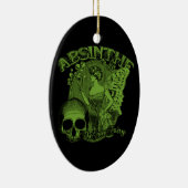 Absinthe Green Fairy Lady Keramisch Ornament (Rechts)