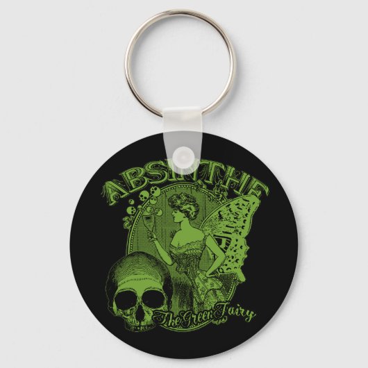 Absinthe Green Fairy Lady Sleutelhanger (Voorkant)