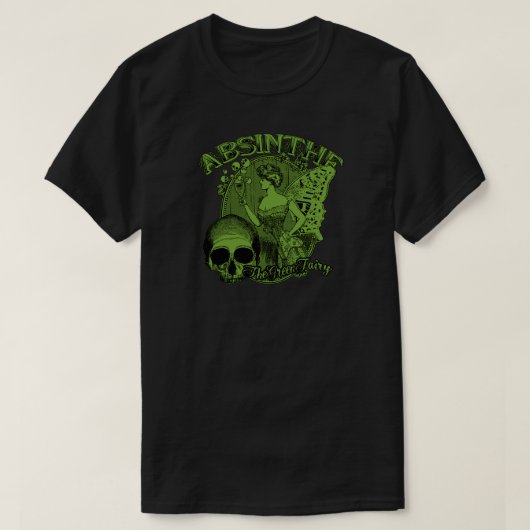 Absinthe Green Fairy Lady T-shirt (Design voorkant)