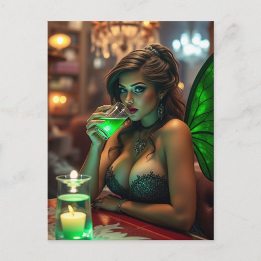Absinthe Green Fairy Poster Briefkaart (Voorkant)