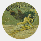 Absinthe  Green Fairy Ronde Sticker (Voorkant)