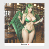 Absinthe Green Fairy Sticker (Vel)