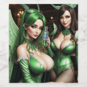 Absinthe Green Fairy Wijn Etiket (Enkel label)