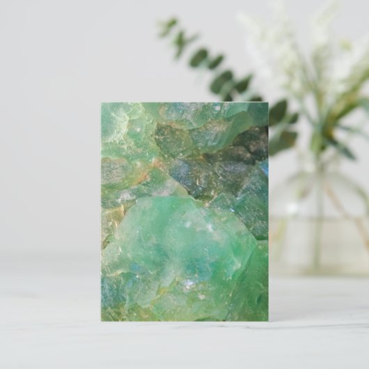 Absinthe Green Quartz Crystal Briefkaart (Staand voorkant)
