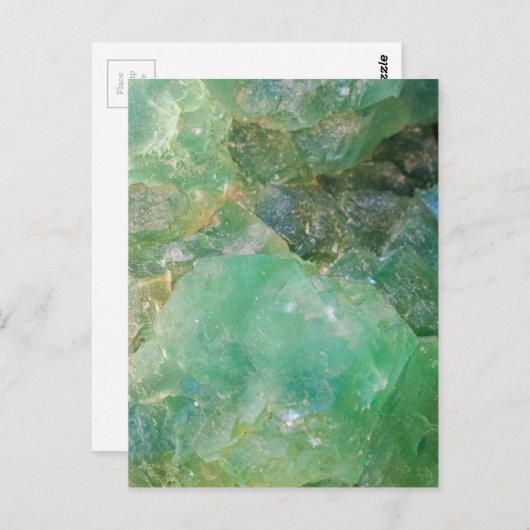 Absinthe Green Quartz Crystal Briefkaart (Voorkant / Achterkant)