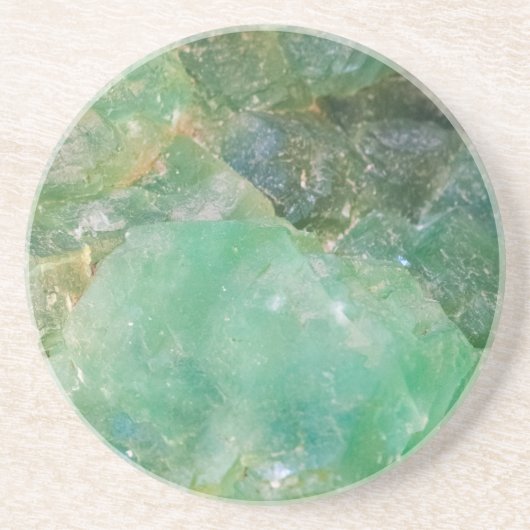 Absinthe Green Quartz Crystal Zandsteen Onderzetter (Voorkant)