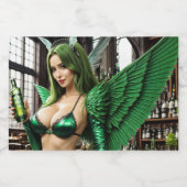 Absinthe Groene Fee Likeurfles Etiket (Enkel label)