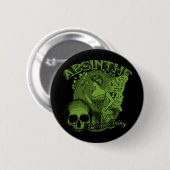 Absinthe Groene Fee Vrouw Ronde Button 5,7 Cm (Voorkant /achterkant)