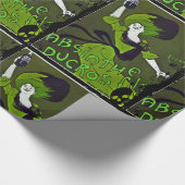 Absinthe in Green Vintage Poster Wrapping Paper Cadeaupapier (Hoek)