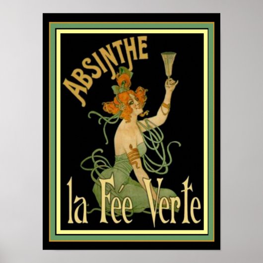 Absinthe La Fee Verte 12 x 16 Print (Voorkant)