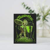 Absinthe La Fee verte faire with Glass Briefkaart (Staand voorkant)