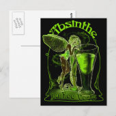 Absinthe La Fee verte faire with Glass Briefkaart (Voorkant / Achterkant)