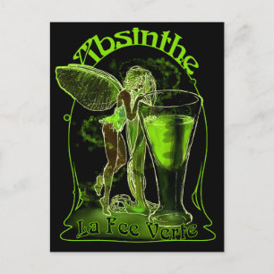 Absinthe La Fee verte faire with Glass Briefkaart