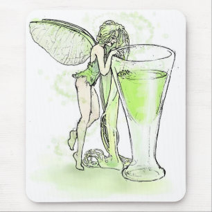 Absinthe La Fee verte faire with Glass (geen tekst Muismat