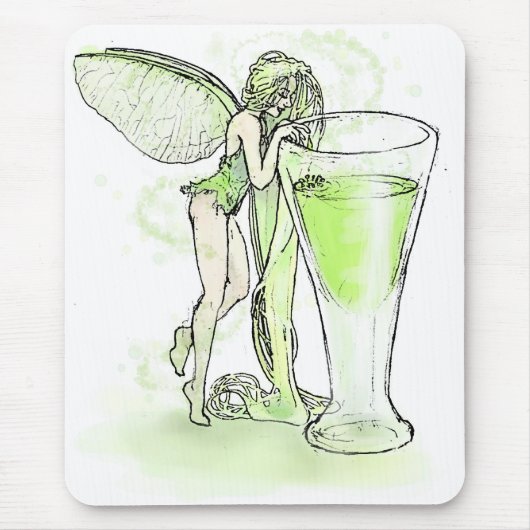 Absinthe La Fee verte faire with Glass (geen tekst Muismat (Voorkant)