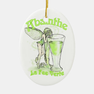 Absinthe La Fee verte faire with Glass Keramisch Ornament
