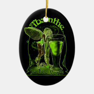 Absinthe La Fee verte faire with Glass Keramisch Ornament