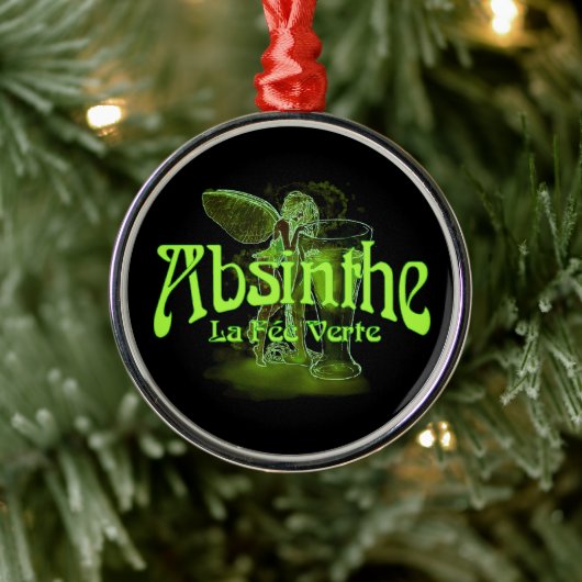 Absinthe La Fee verte faire with Glass Metalen Ornament (Boom)