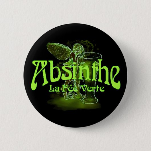 Absinthe La Fee verte faire with Glass Ronde Button 5,7 Cm (Voorkant)