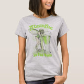 Absinthe La Fee Verte Fee met Glas T-shirt (Voorkant)