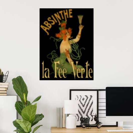 Absinthe La Fee Verte Poster (Thuiskantoor)