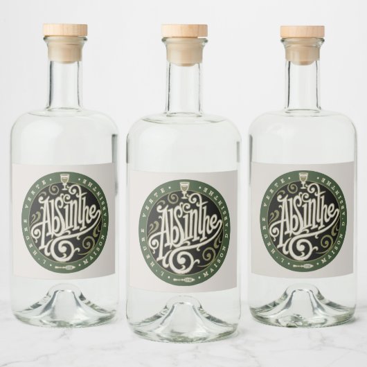Absinthe Label 2 Likeurfles Etiket (Flessen)
