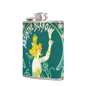  Absinthe Lady Liqueur Art Nouveau Label Heupfles (Links)