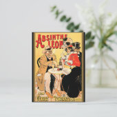 Absinthe Leon Briefkaart (Staand voorkant)