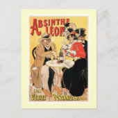 Absinthe Leon  Drink en kunst Briefkaart (Voorkant)