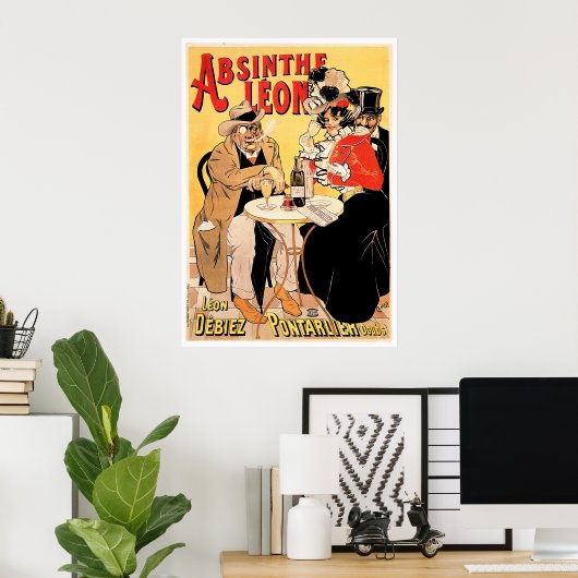 Absinthe Leon  Drink en kunst Poster (Thuiskantoor)