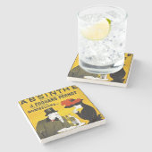 Absinthe Leonetto Cappiello  reclame Stenen Onderzetter (Zijkant)