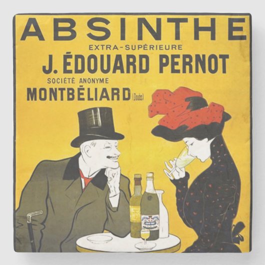 Absinthe Leonetto Cappiello  reclame Stenen Onderzetter (Voorkant)