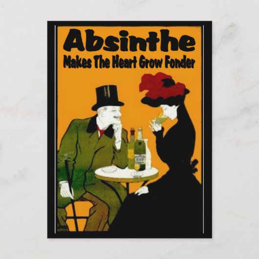 Absinthe MAkes the Heart Grow Fonder Briefkaart (Voorkant)