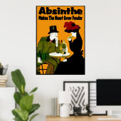 Absinthe MAkes the Heart Grow Fonder Poster (Thuiskantoor)