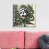 Absinthe Medusa beroemd gemaakt door Natalie Schor Canvas Afdruk (Insitu (Woonkamer))