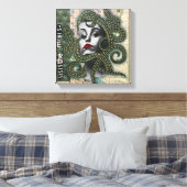 Absinthe Medusa beroemd gemaakt door Natalie Schor Canvas Afdruk (Insitu (Slaapkamer))