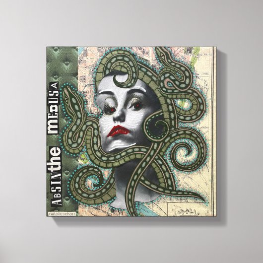 Absinthe Medusa beroemd gemaakt door Natalie Schor Canvas Afdruk (Voorkant)