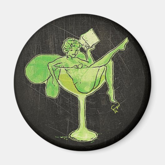 Absinthe Meisje In Glas (geen tekst) Magneet (Voorkant)