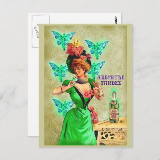 Absinthe Minded Briefkaart (Voorkant / Achterkant)