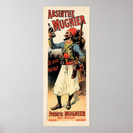 ABSINTHE MUGNIER 1895, ingediend door Lucien Lefev Poster (Voorkant)