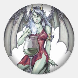 Absinthe Now Fairy Vervagen naar Zwart Ronde Stick Sticker