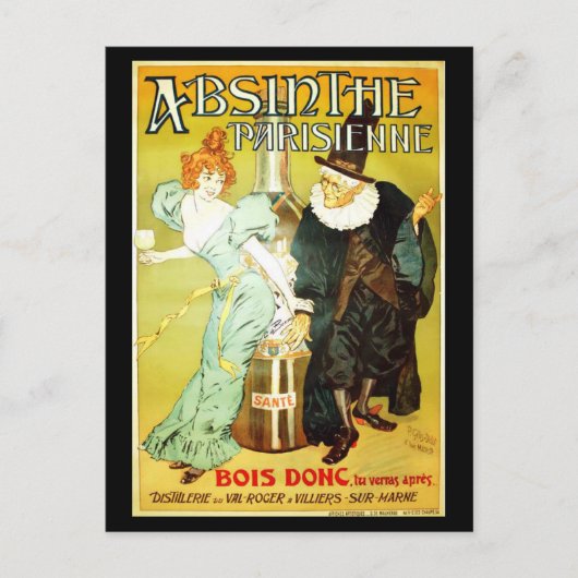 Absinthe parisienne briefkaart (Voorkant)