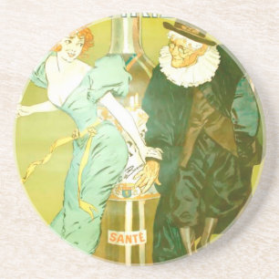 Absinthe Parisienne Gélis-Didot Malteste Fine Art Zandsteen Onderzetter