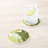 Absinthe Parisienne Gélis-Didot Malteste Fine Art Zandsteen Onderzetter (Zijkant)