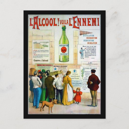 Absinthe Poison Briefkaart (Voorkant)