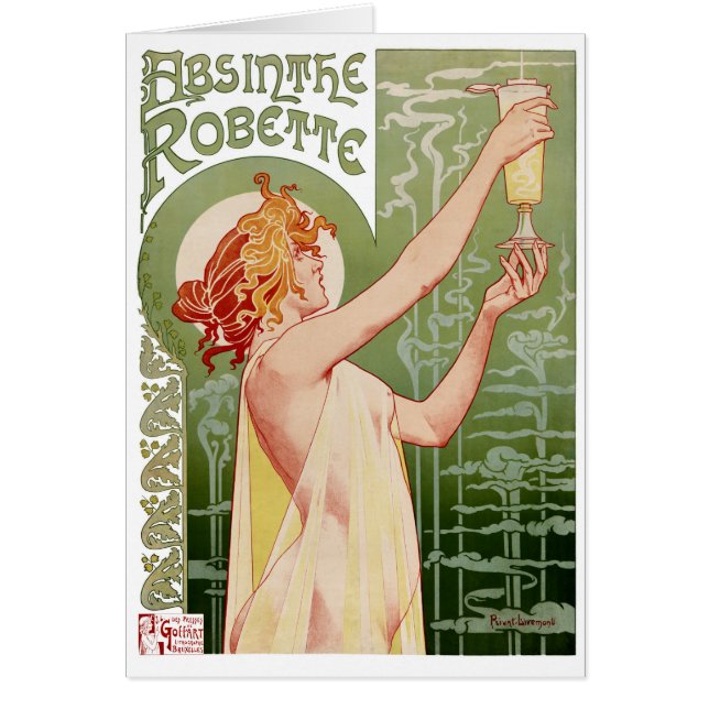 Absinthe Robette 1896 Vintage Poster teruggezet (Voorkant)