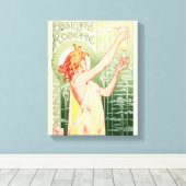 Absinthe Robette - Alcohol Oude Poster Canvas Afdruk (Insitu (Houten vloer))