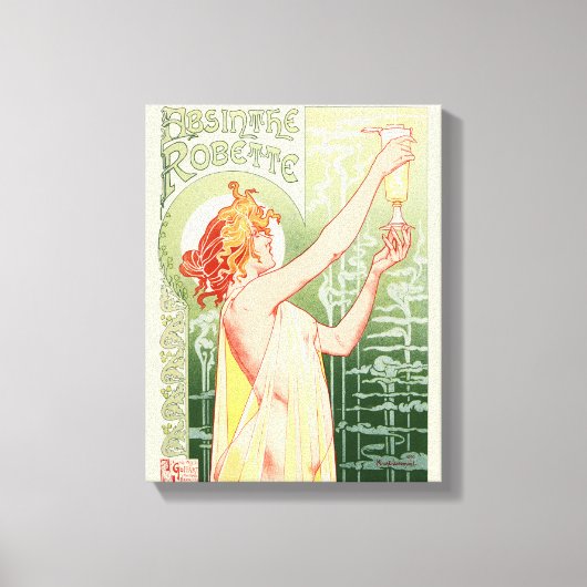 Absinthe Robette - Alcohol Oude Poster Canvas Afdruk (Voorkant)