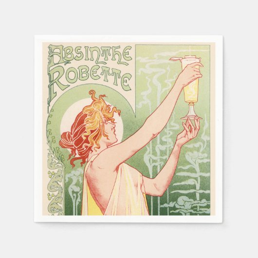 Absinthe Robette - Alcohol Vintage Poster Servet (Voorkant)